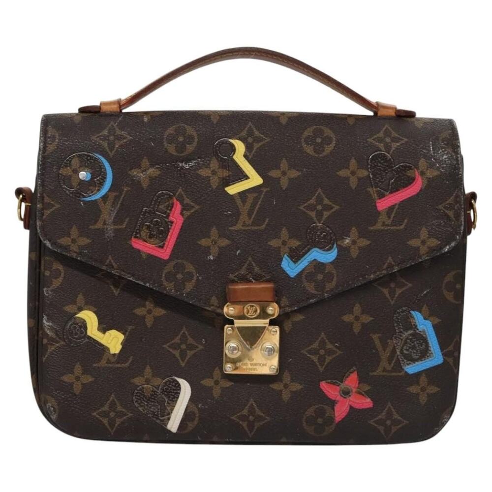 Louis Vuitton Monogram Lovelock Pochette Metis Handbag Brown